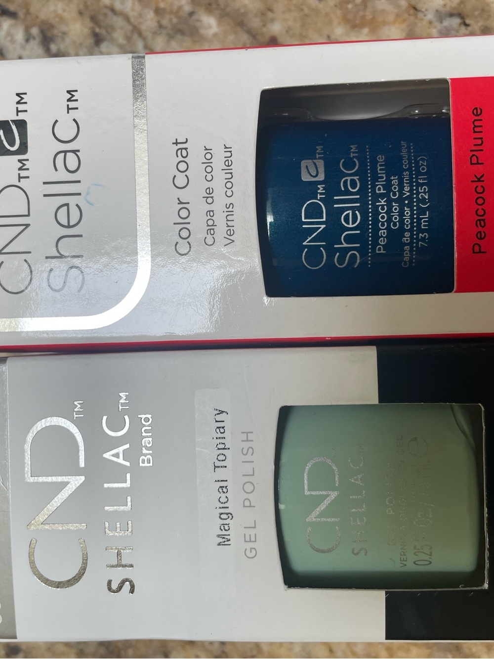 CND Shellac Gel Polish Duo - Peacock Plume (Blue) & Magical Topiary (Green)
